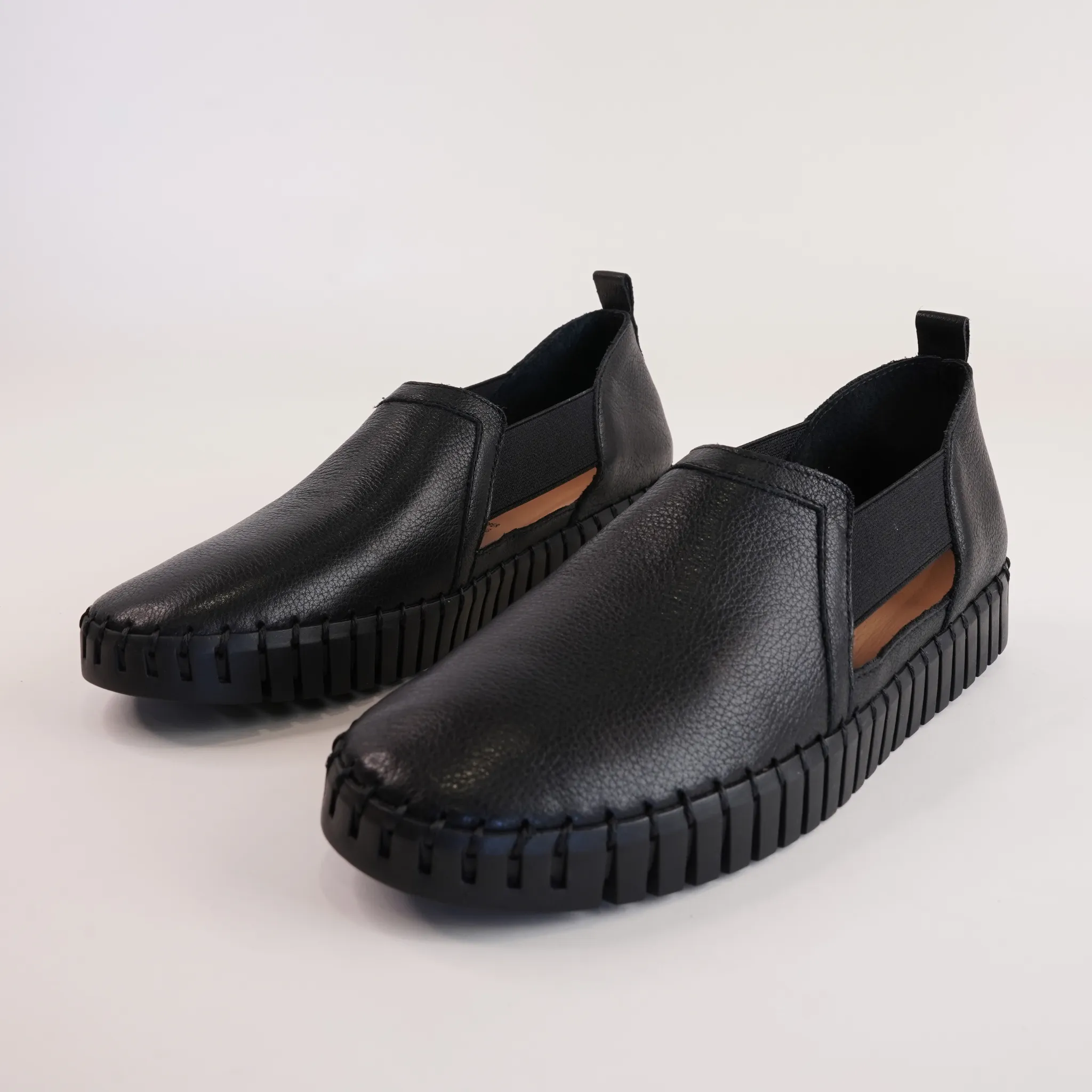 Harmless Black/ Black Sole Leather Sneakers