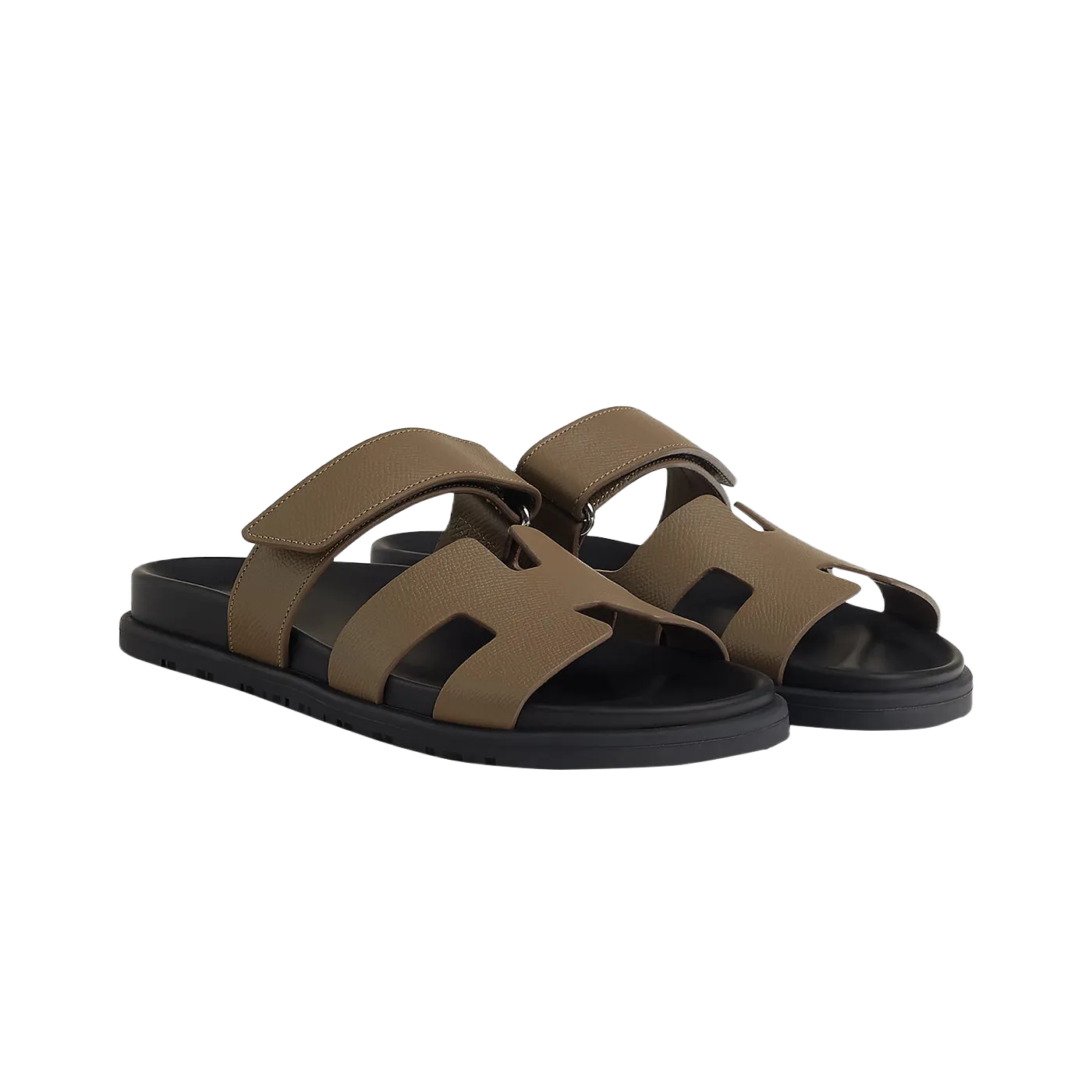 Hermes Chypre Sandals "Etoupe Leather"