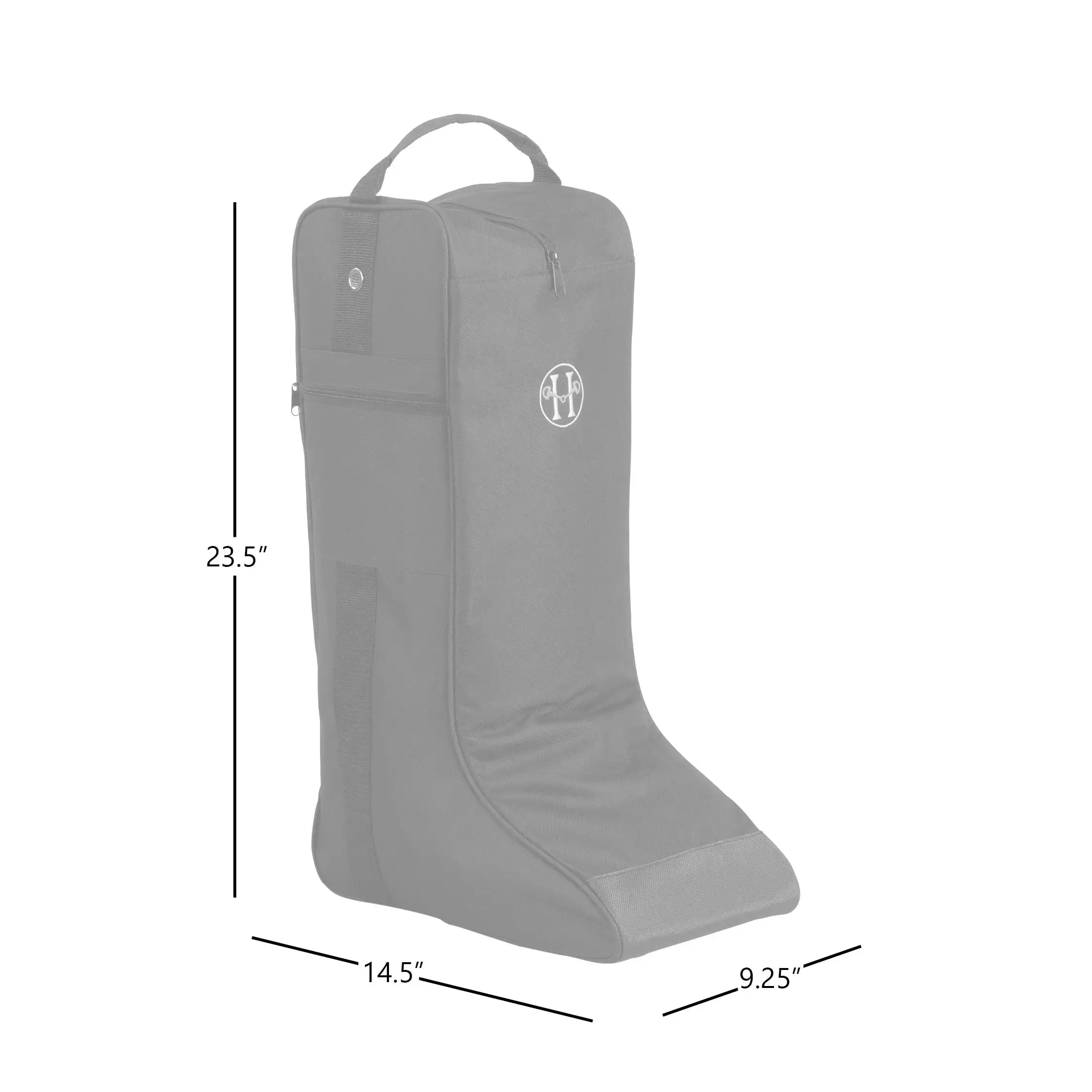 Huntley Equestrian Tall Riding Boot Bag, Black