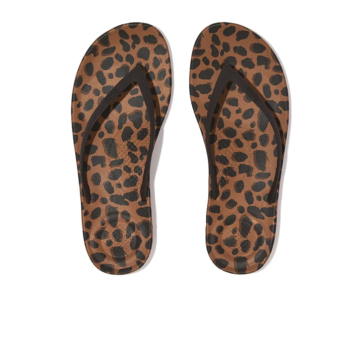 iQUSHION Leopard-Print Ergonomic Flip-Flops