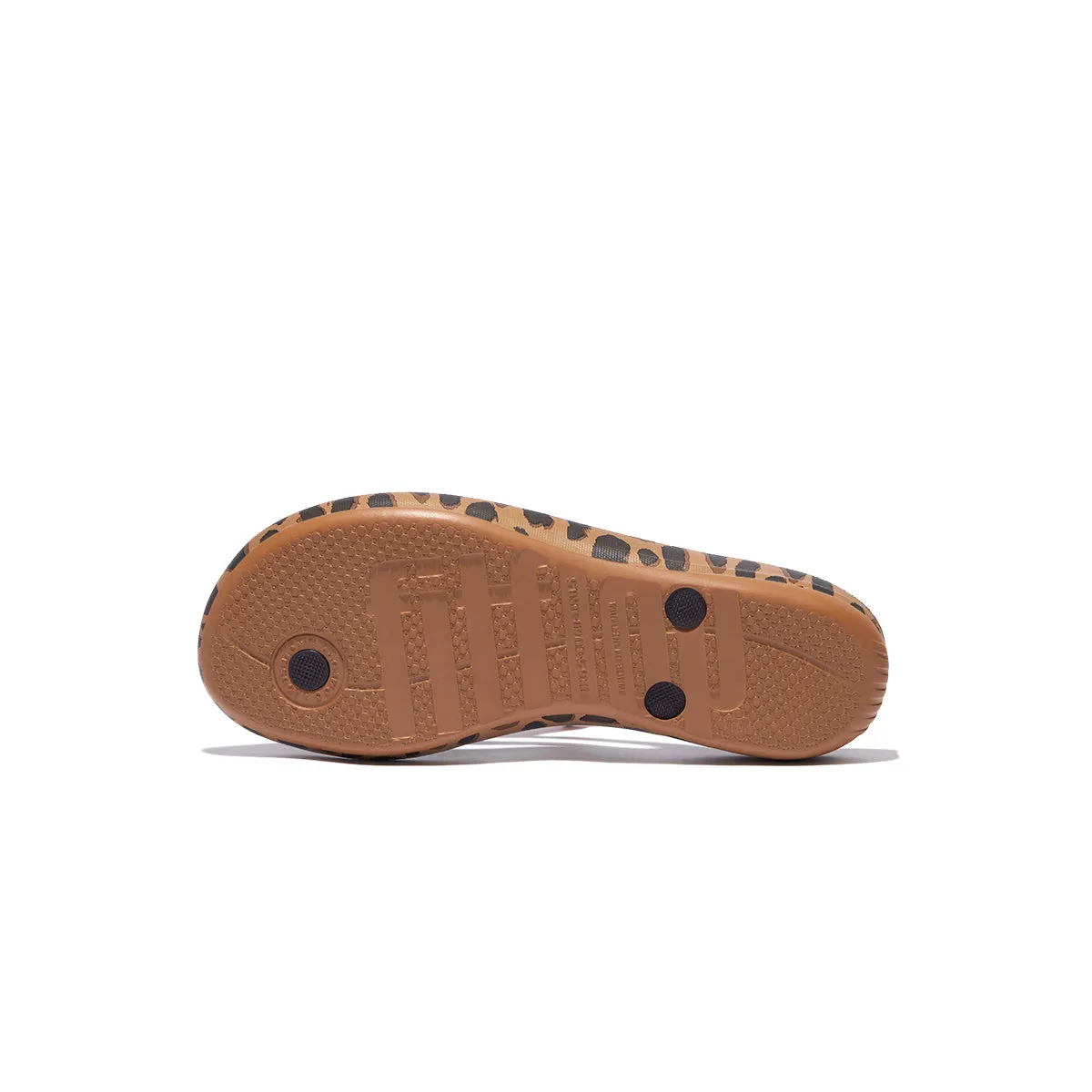 iQUSHION Leopard-Print Ergonomic Flip-Flops