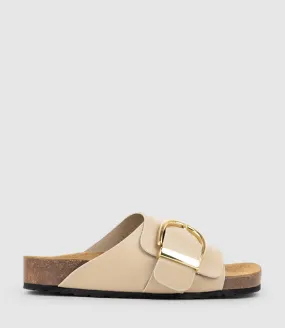 KAKARI Buckle Slide on Footbed in Mink
