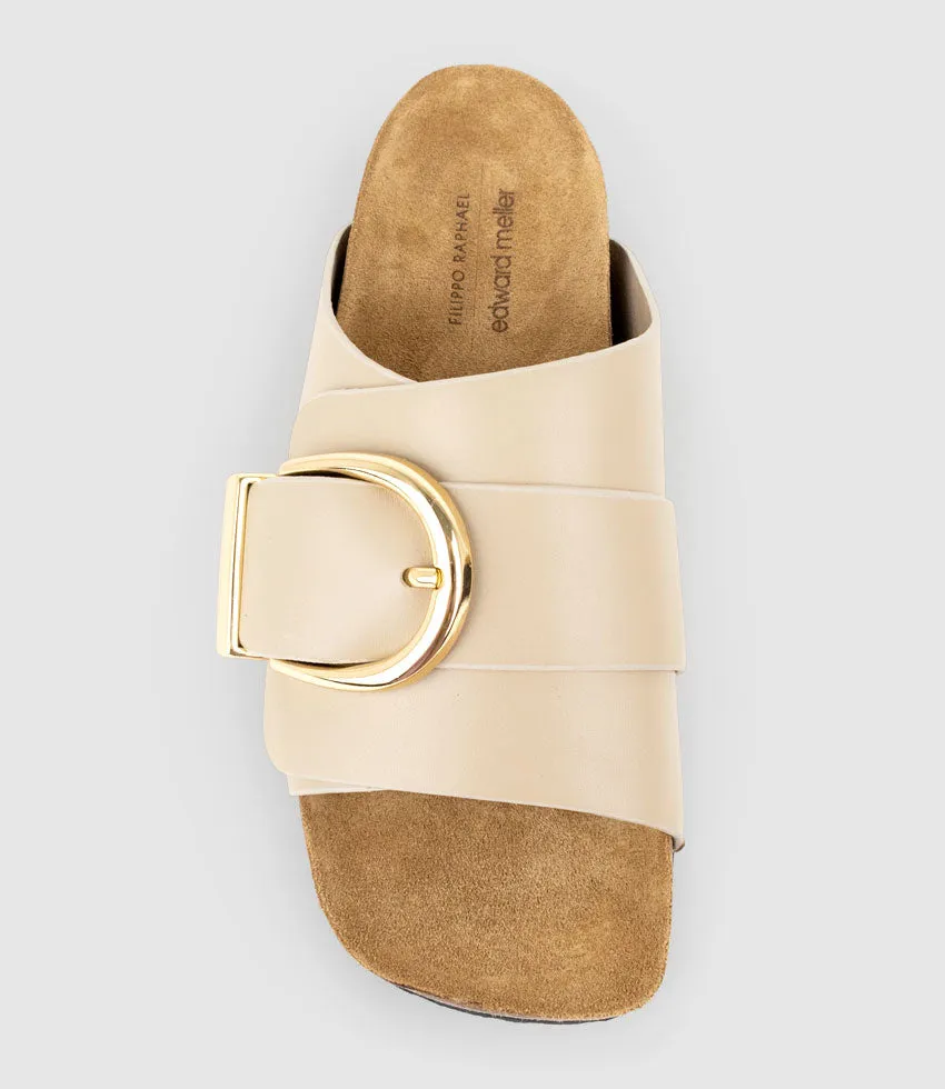 KAKARI Buckle Slide on Footbed in Mink