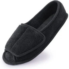 Knitted Plush Arthritis Slippers – Adjustable Comfort