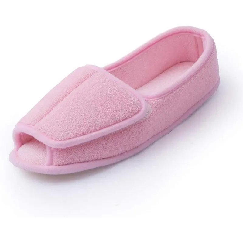 Knitted Plush Arthritis Slippers – Adjustable Comfort
