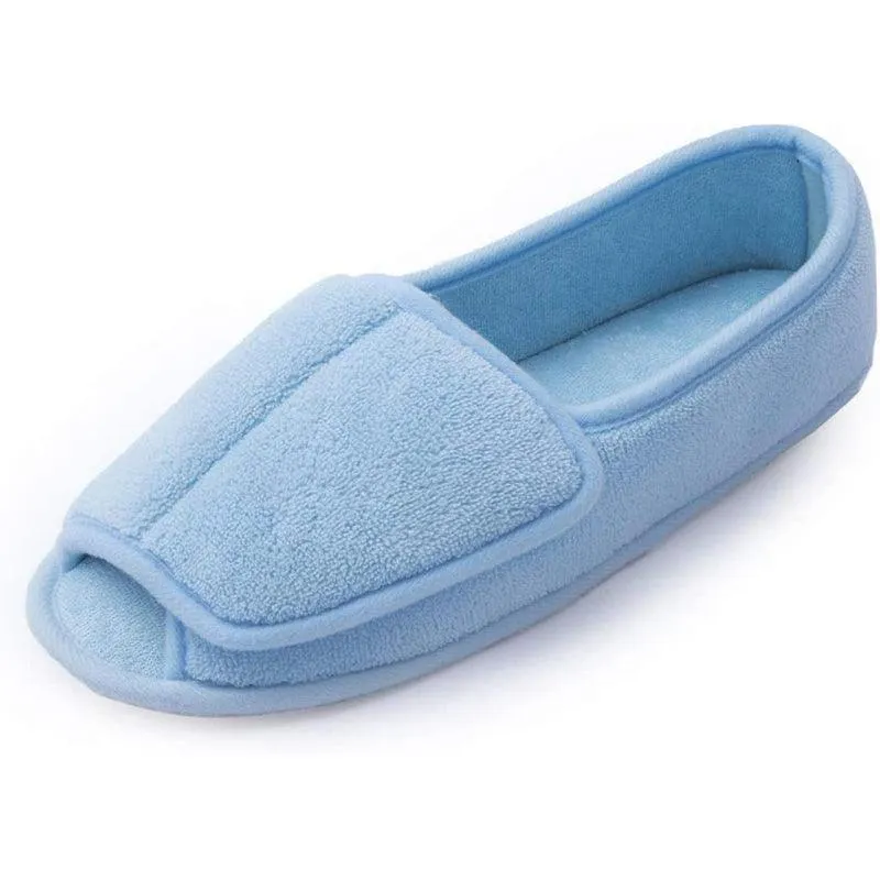 Knitted Plush Arthritis Slippers – Adjustable Comfort