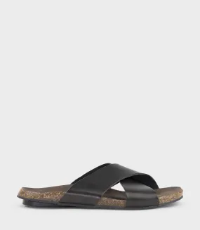 KUMI Crossover Slide on Footbed in Black
