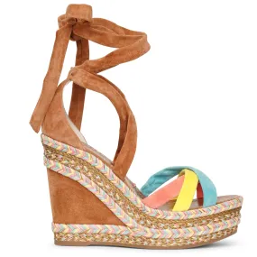 Lagoadonna 120 suede wedge espadrilles