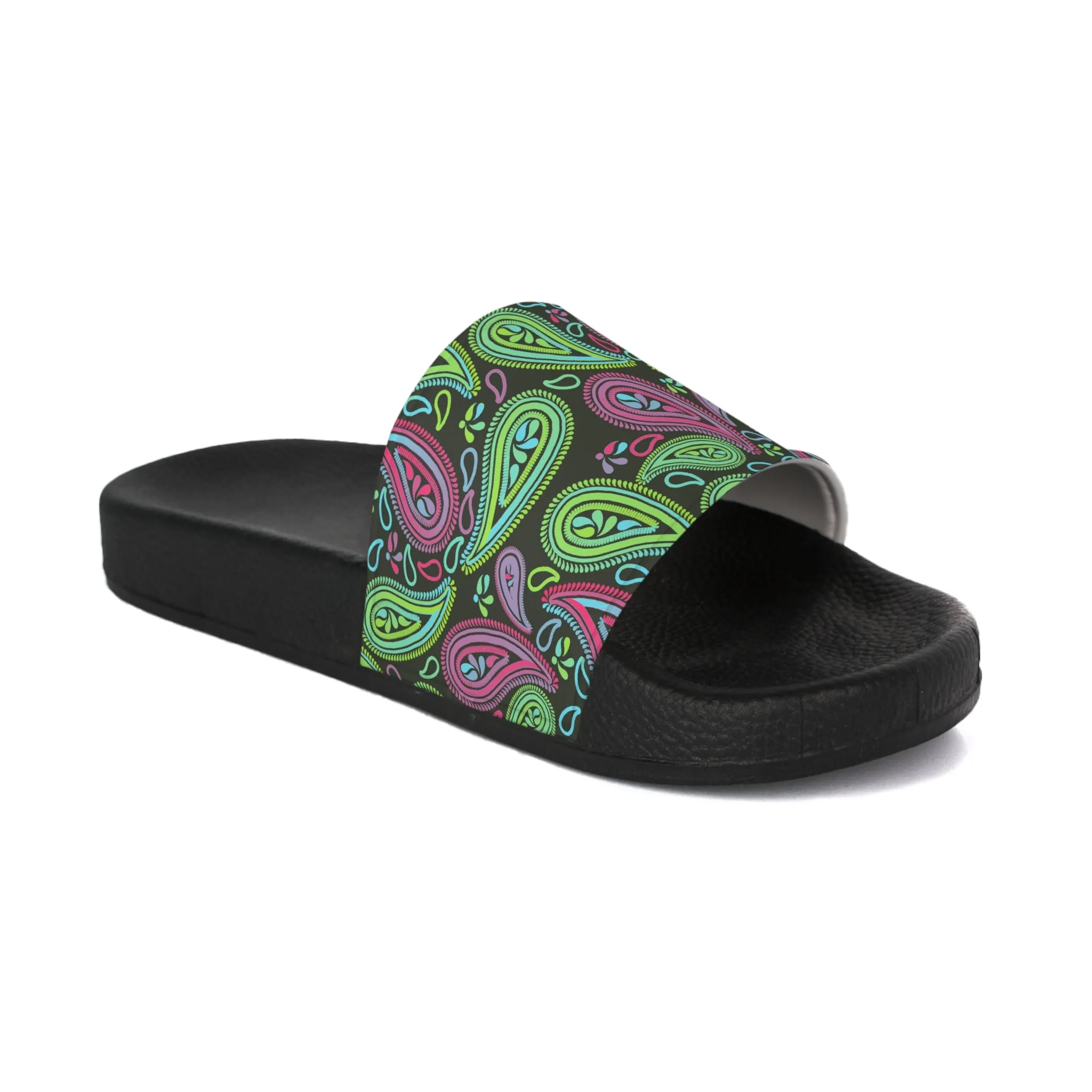 Paisley Monokai Men's PU Slide Sandals