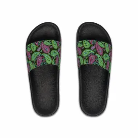 Paisley Monokai Men's PU Slide Sandals
