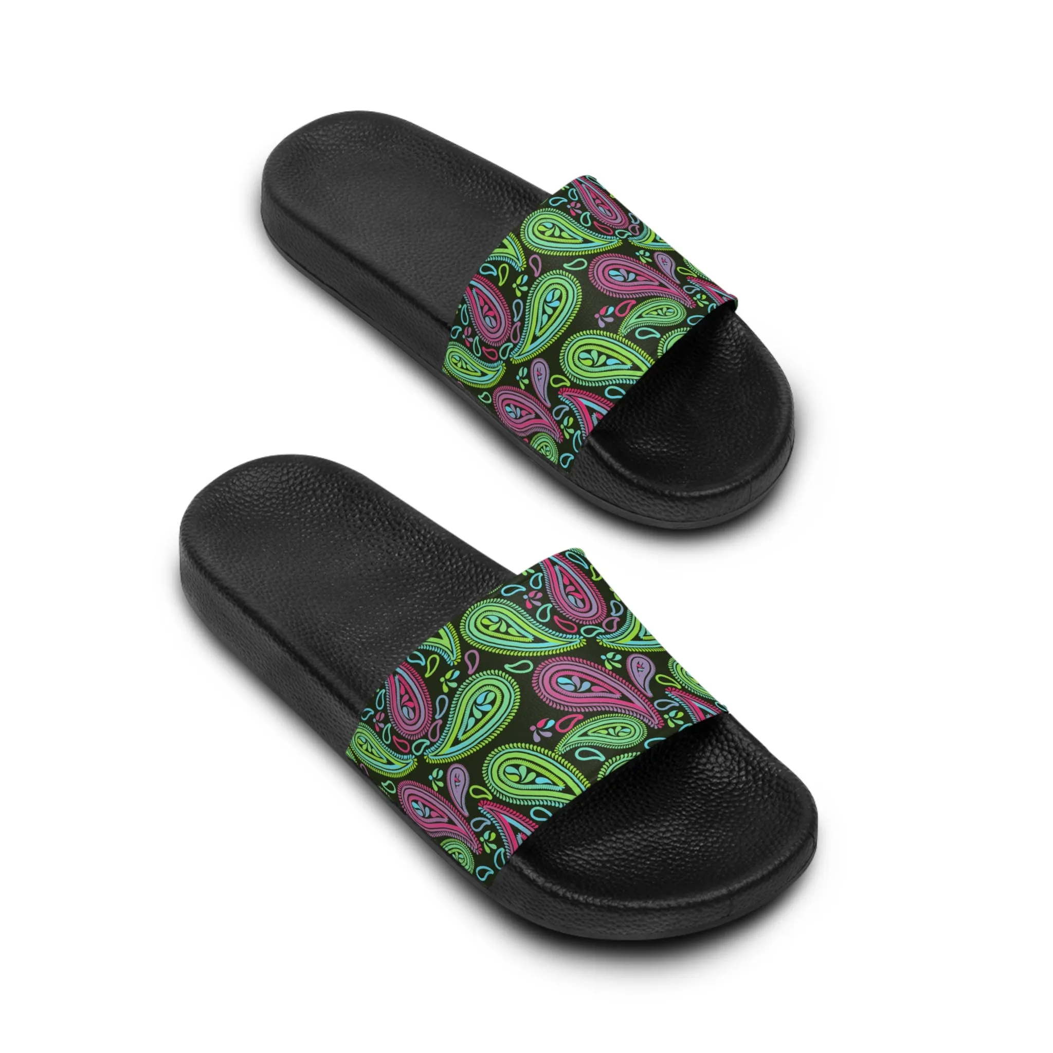 Paisley Monokai Men's PU Slide Sandals