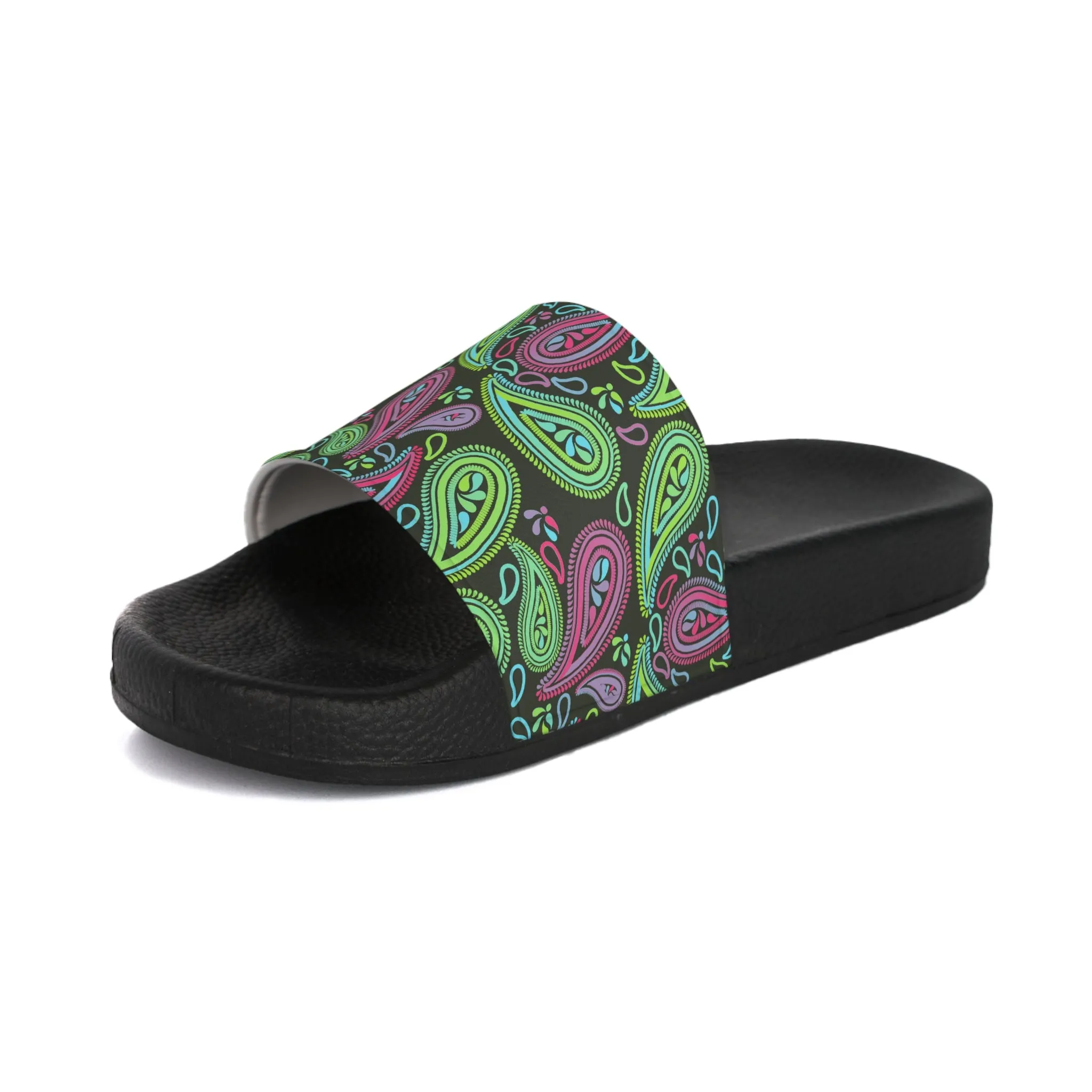 Paisley Monokai Men's PU Slide Sandals