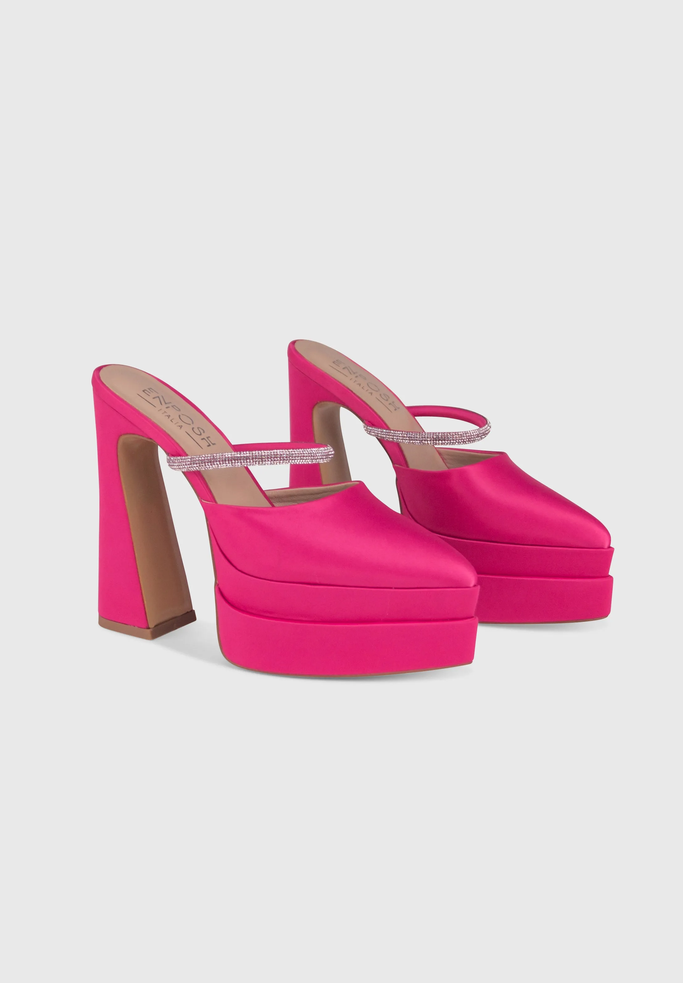 PANDORA Rosa - Mules tacchi alti con plateau