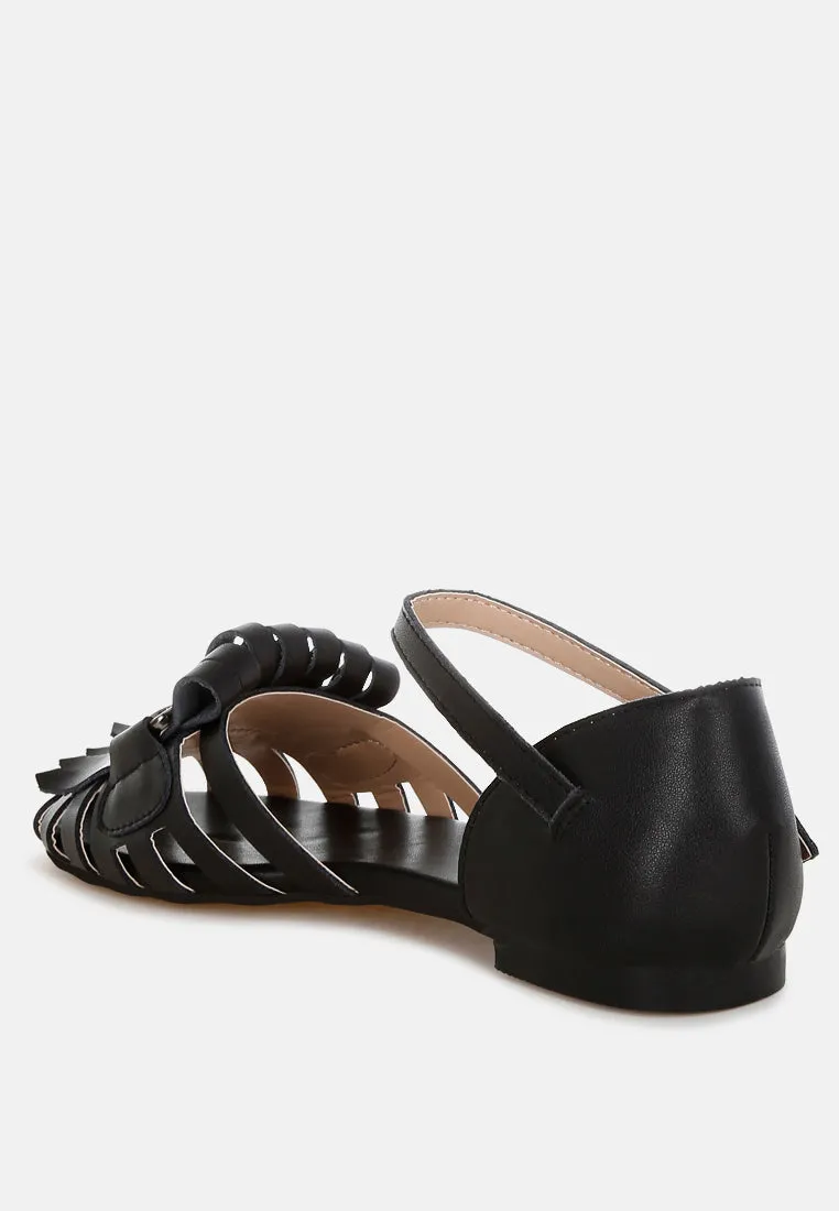 Ramita Horsebit Fringe Flat Sandals