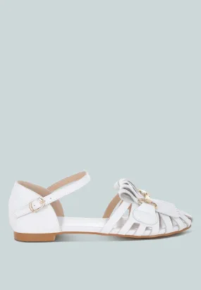 Ramita Horsebit Fringe Flat Sandals