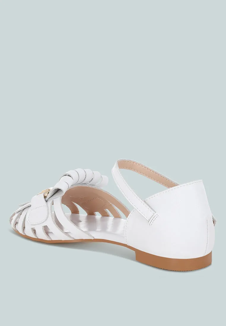 Ramita Horsebit Fringe Flat Sandals