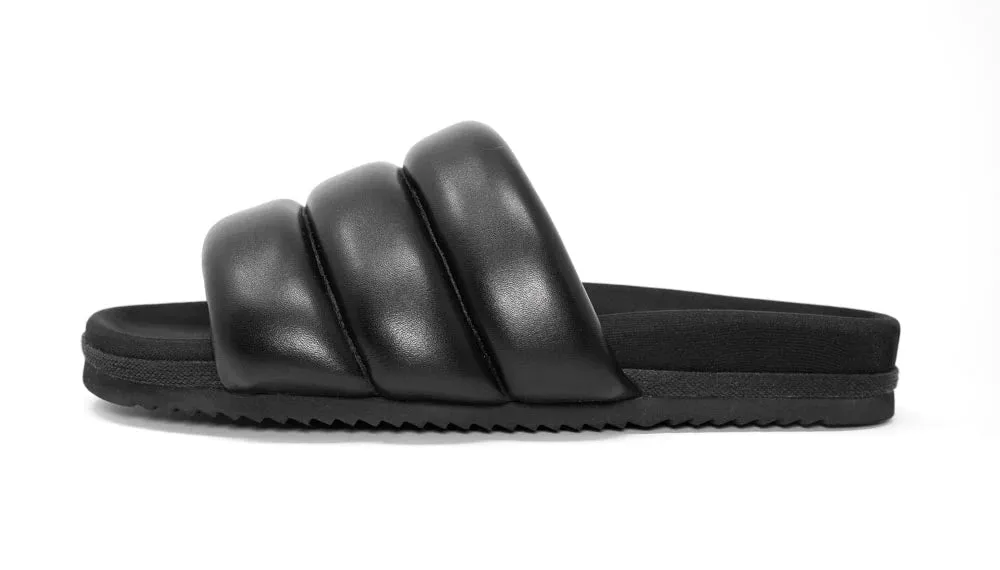 ROAM Puffy Vegan Leather Sandals - Black