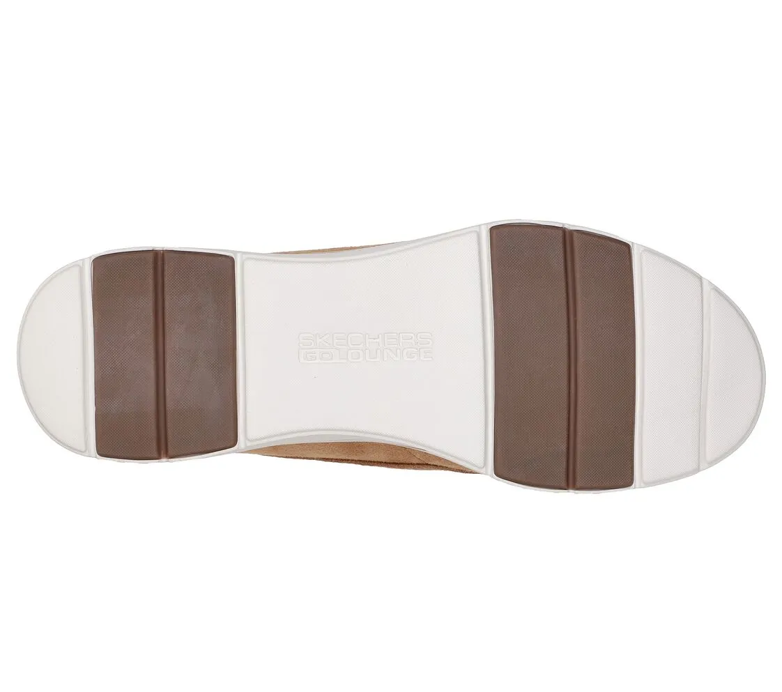 Skechers Go Walk Arch Fit Lounge Cirrus Brown Slip On Rounded Toe Suede Loafers