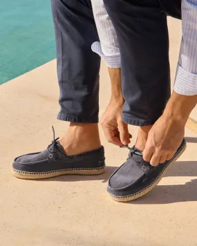Suede Boat-Shoes Espadrilles - K15K0 - Hamptons Patriot Blue