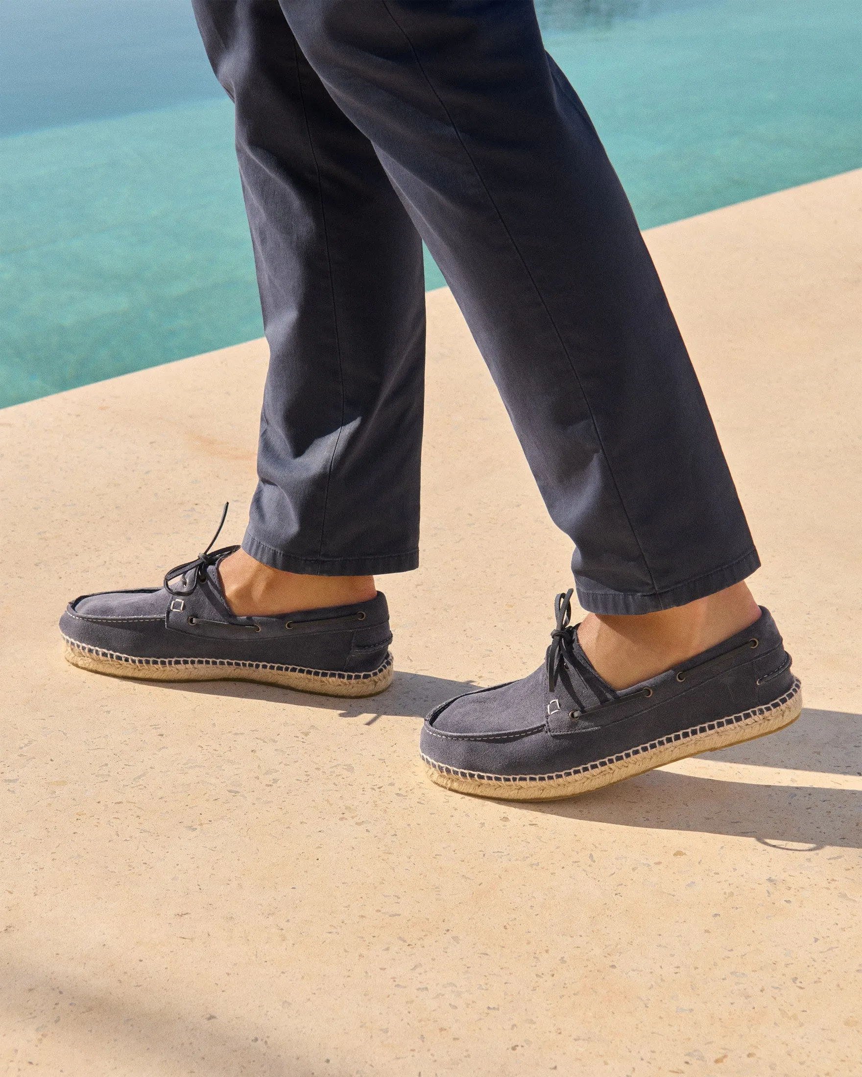 Suede Boat-Shoes Espadrilles - K15K0 - Hamptons Patriot Blue
