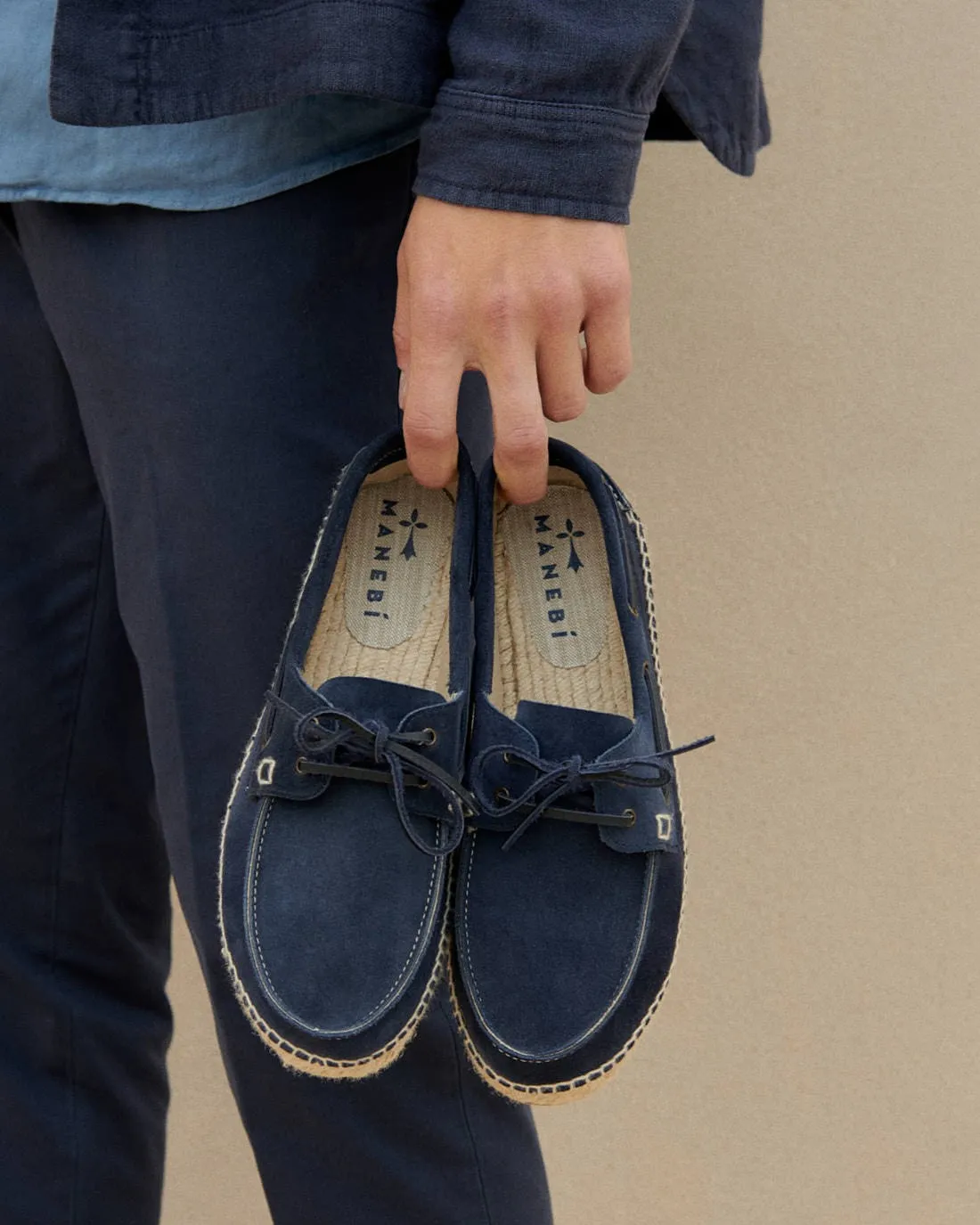 Suede Boat-Shoes Espadrilles - K15K0 - Hamptons Patriot Blue