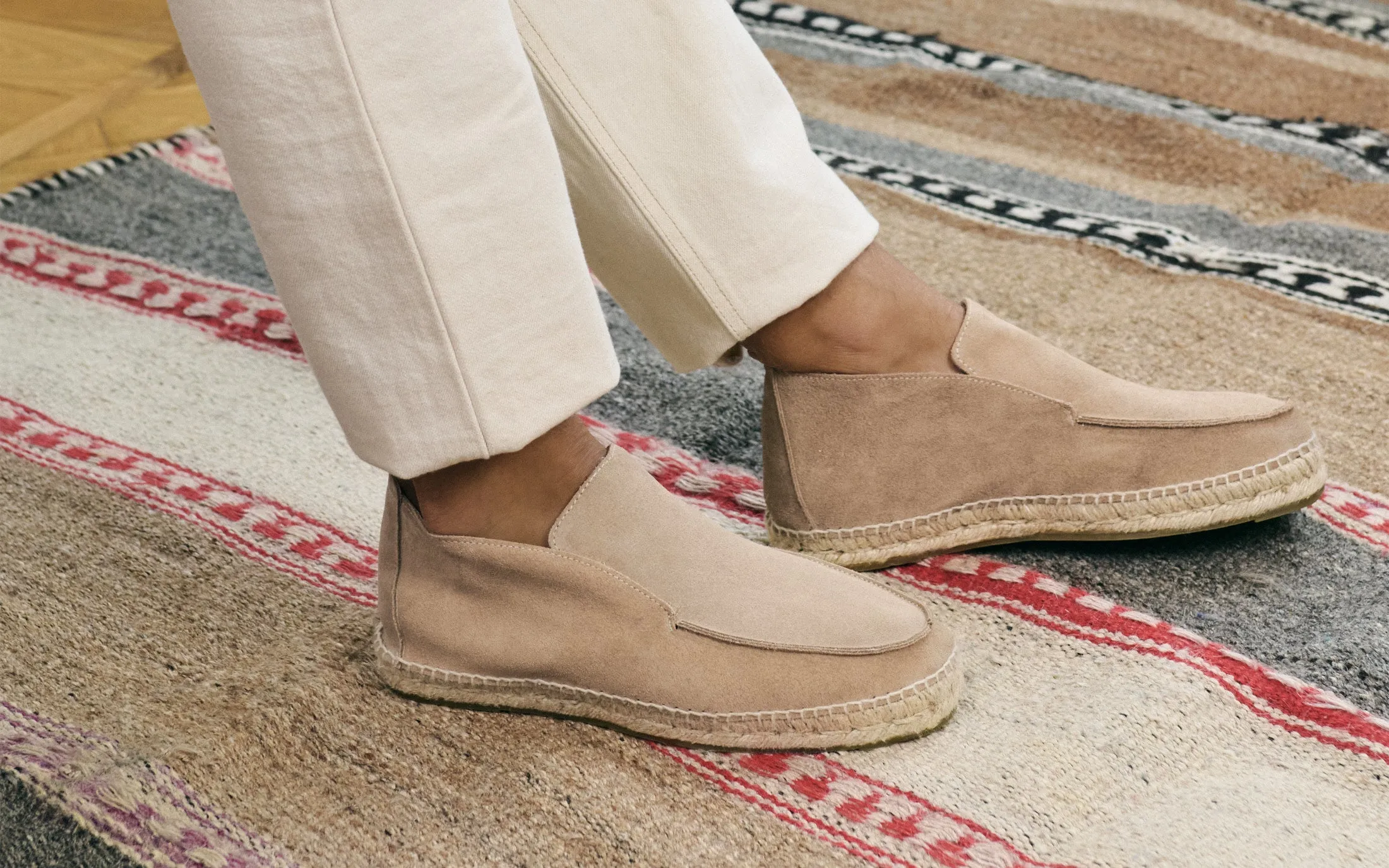 Suede Traveler Ankle Boot Espadrilles - W19LH - Hamptons Vintage Taupe