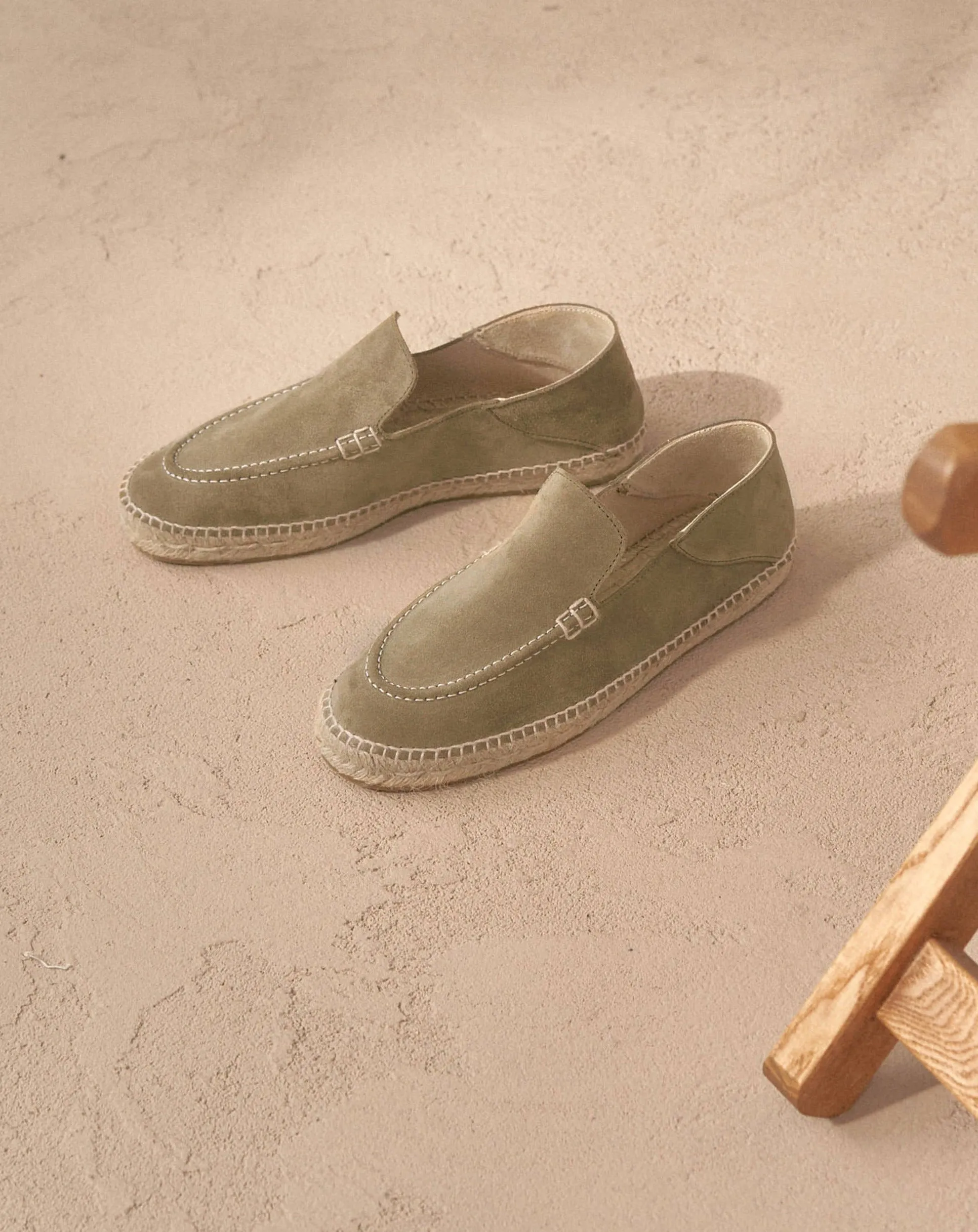 Suede Traveler Loafers Espadrilles - R44LT - Hamptons Forest