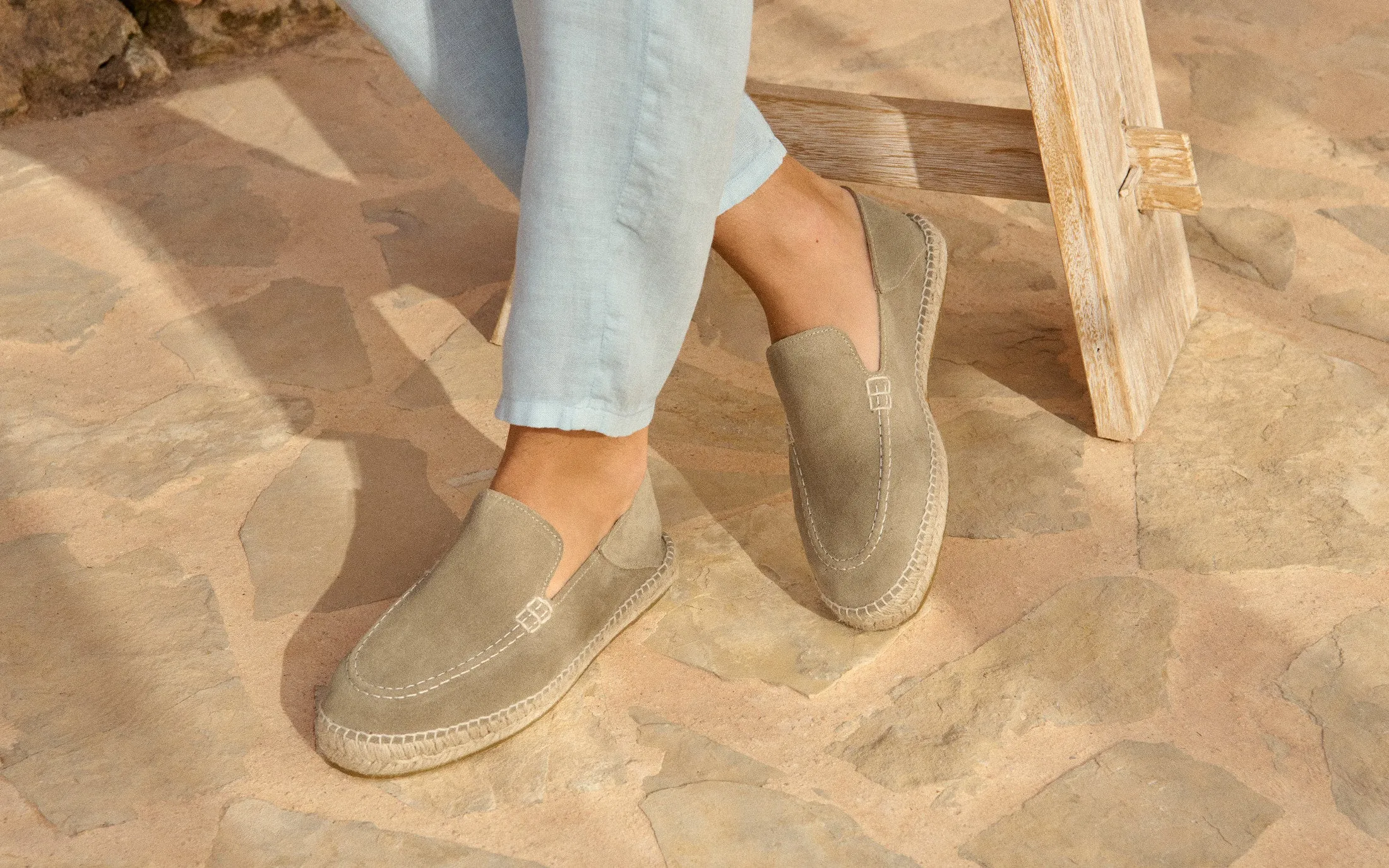 Suede Traveler Loafers Espadrilles - R44LT - Hamptons Forest