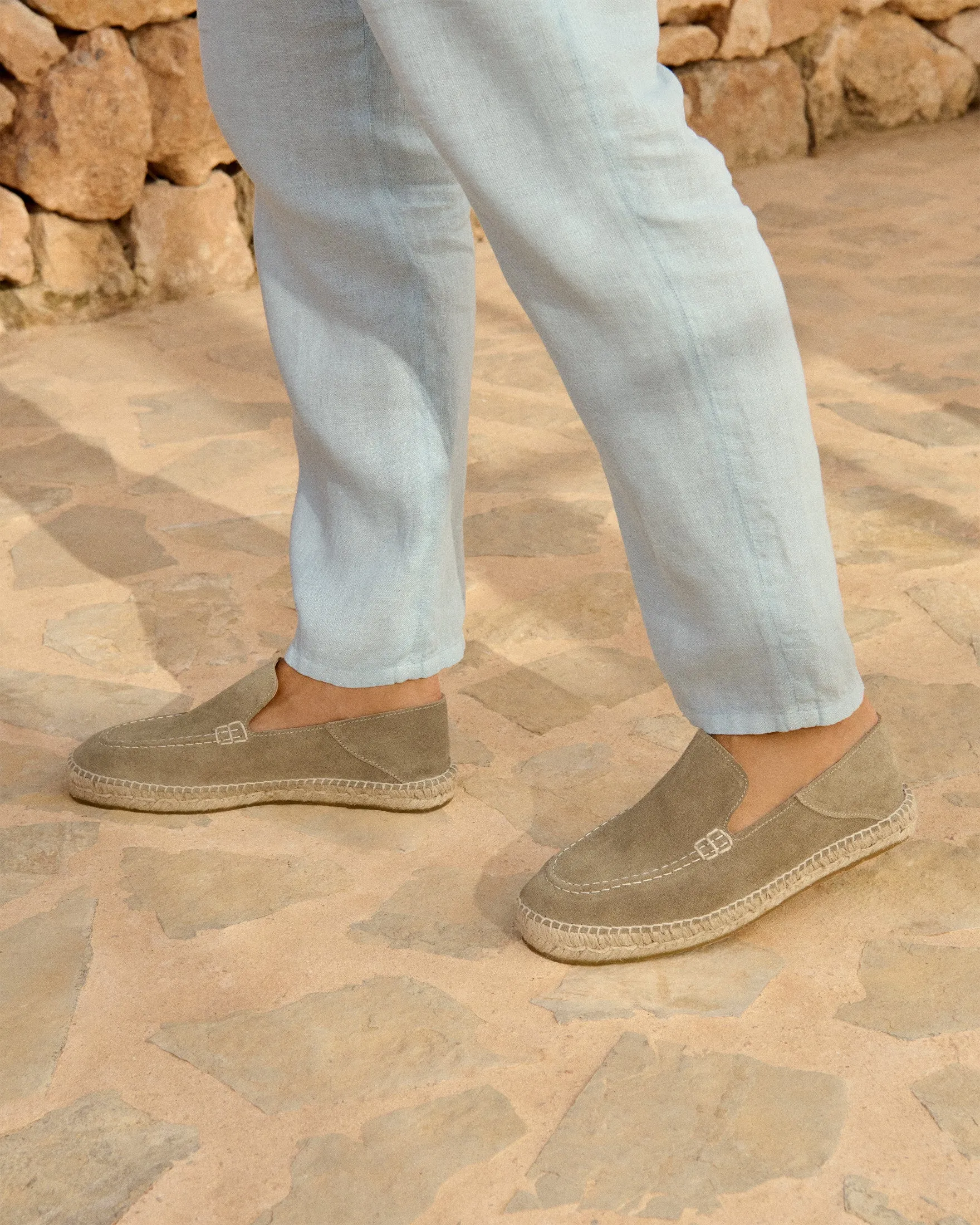 Suede Traveler Loafers Espadrilles - R44LT - Hamptons Forest