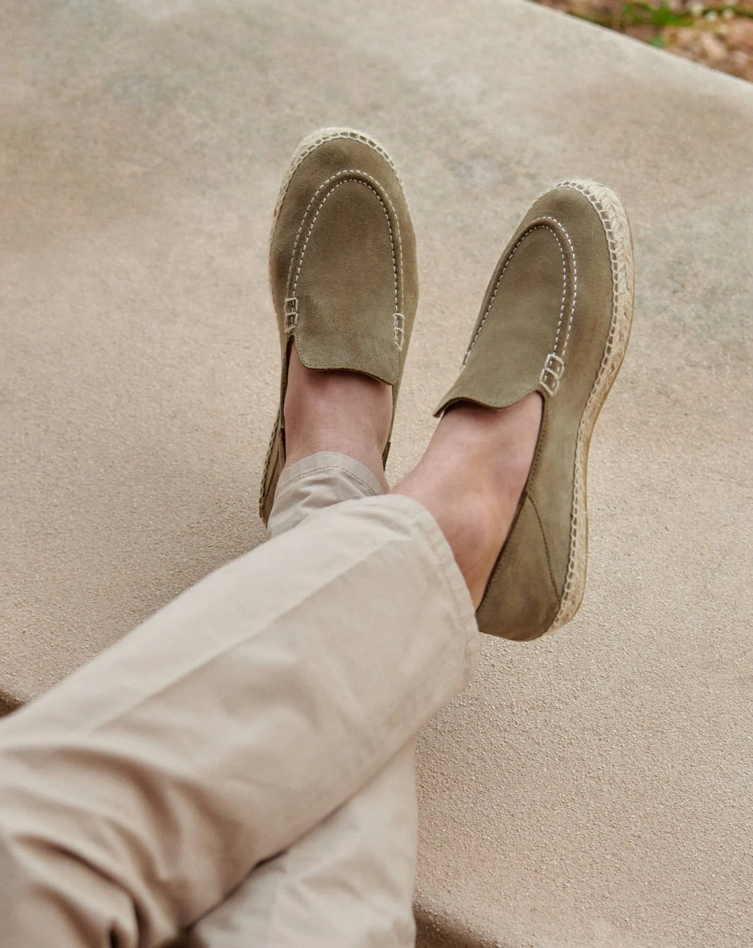 Suede Traveler Loafers Espadrilles - R44LT - Hamptons Forest