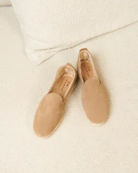 Suede With Faux Fur Flat Espadrilles - W19CF - Cortina Vintage Taupe