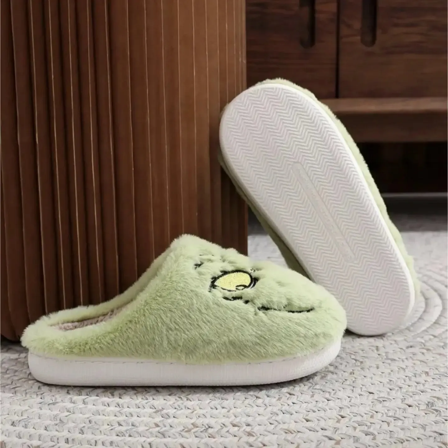 The Grinch Fuzzy Slide Slippers