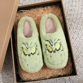 The Grinch Fuzzy Slide Slippers