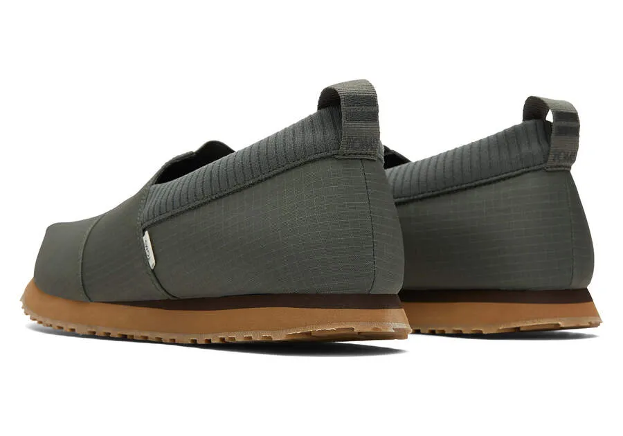 TOMS Mens Alpargata Resident Ripstop Espadrille - Thyme Green