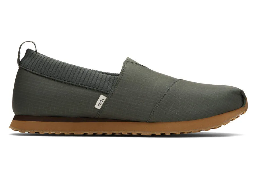 TOMS Mens Alpargata Resident Ripstop Espadrille - Thyme Green