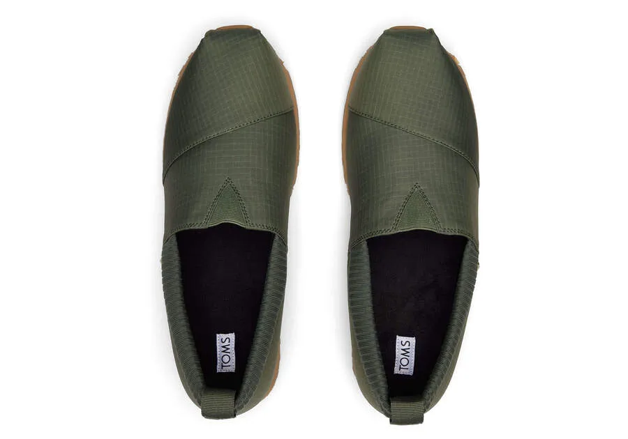 TOMS Mens Alpargata Resident Ripstop Espadrille - Thyme Green