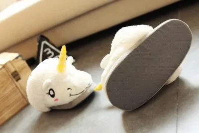Unicorn Plush Slippers (FreeSize)