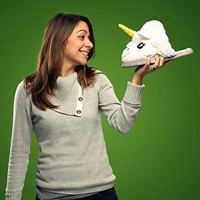 Unicorn Plush Slippers (FreeSize)