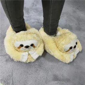 Winter Warm Cartoon Sloth Slippers