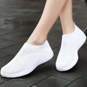 Women's Breathable Flat Shoes Elastic Flats, Lightweight Sports Shoes for Spring and Summer - Sneakers Zapatos Mujer, Footwear