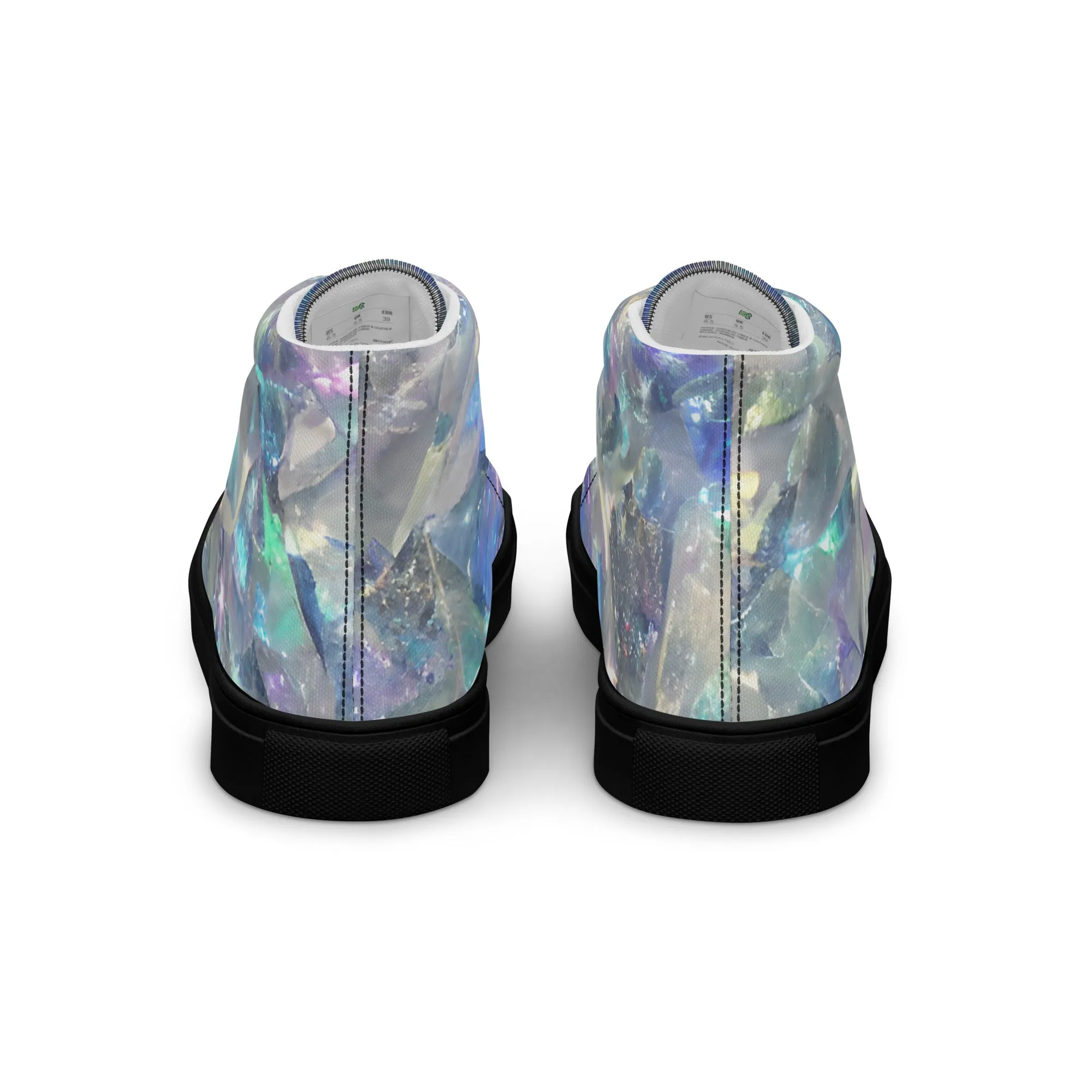 Women’s Crystal Print high top canvas shoes, Women's High Top Sneakers