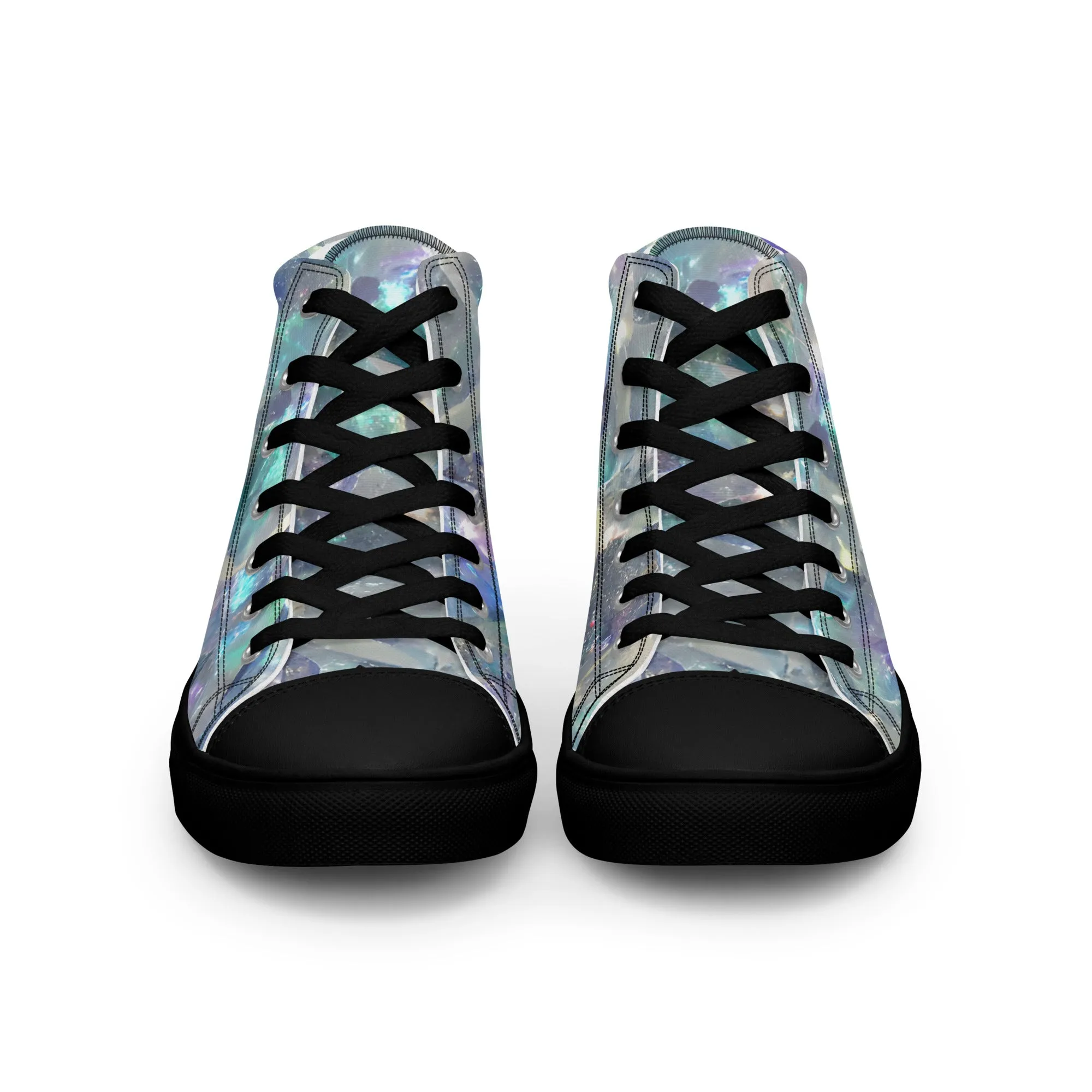 Women’s Crystal Print high top canvas shoes, Women's High Top Sneakers