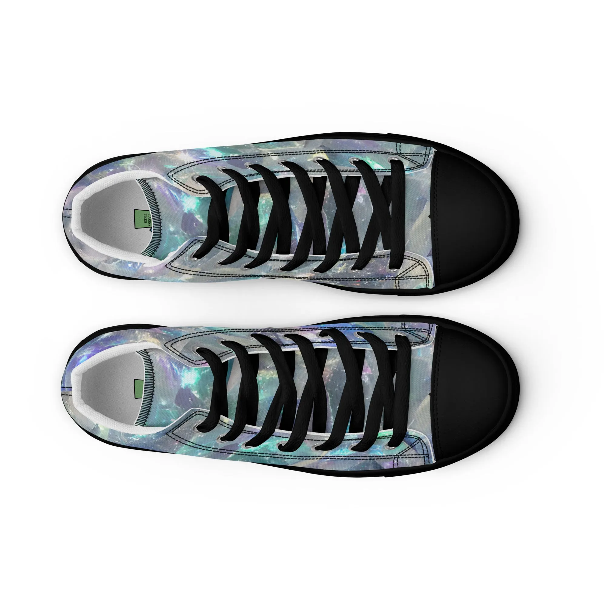 Women’s Crystal Print high top canvas shoes, Women's High Top Sneakers