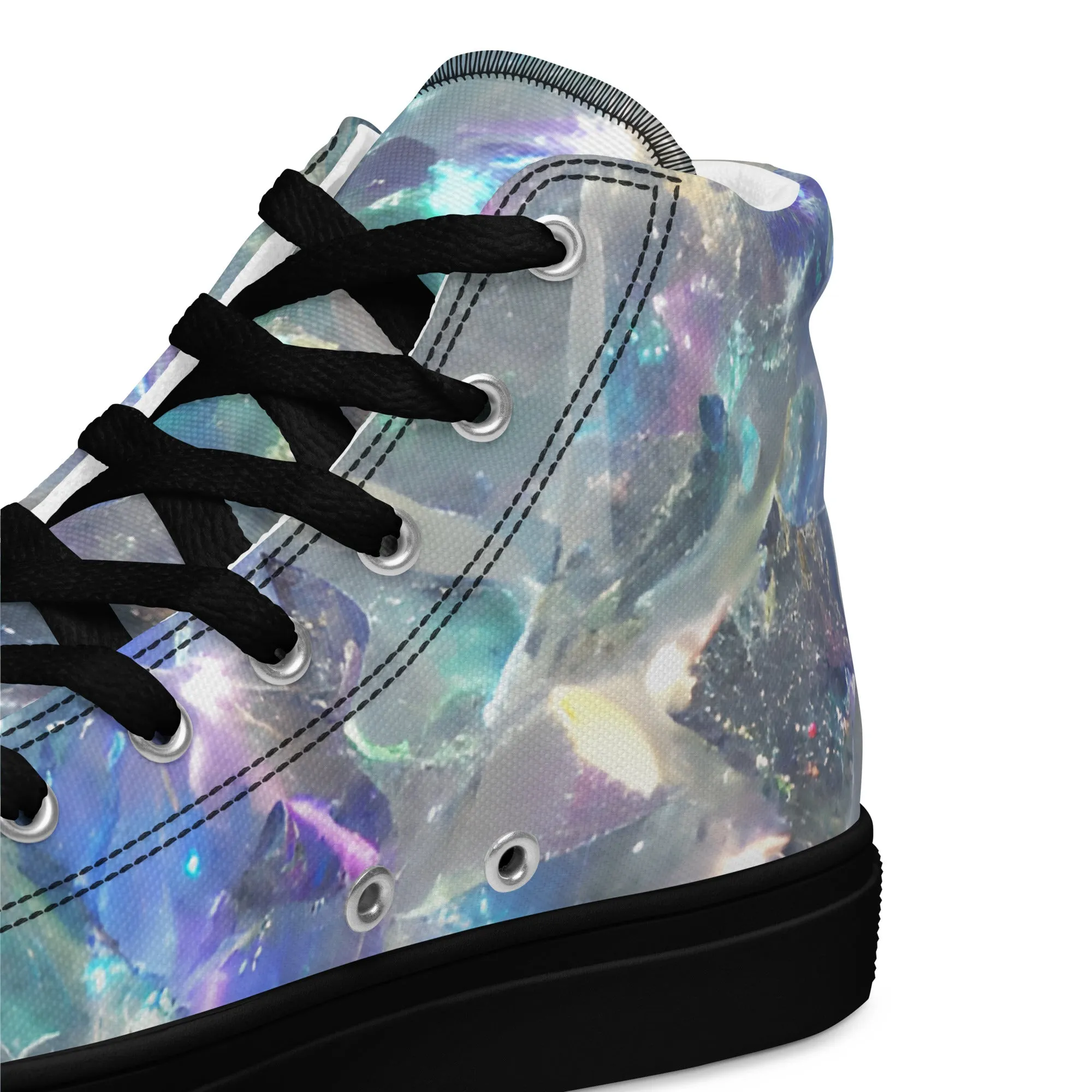 Women’s Crystal Print high top canvas shoes, Women's High Top Sneakers
