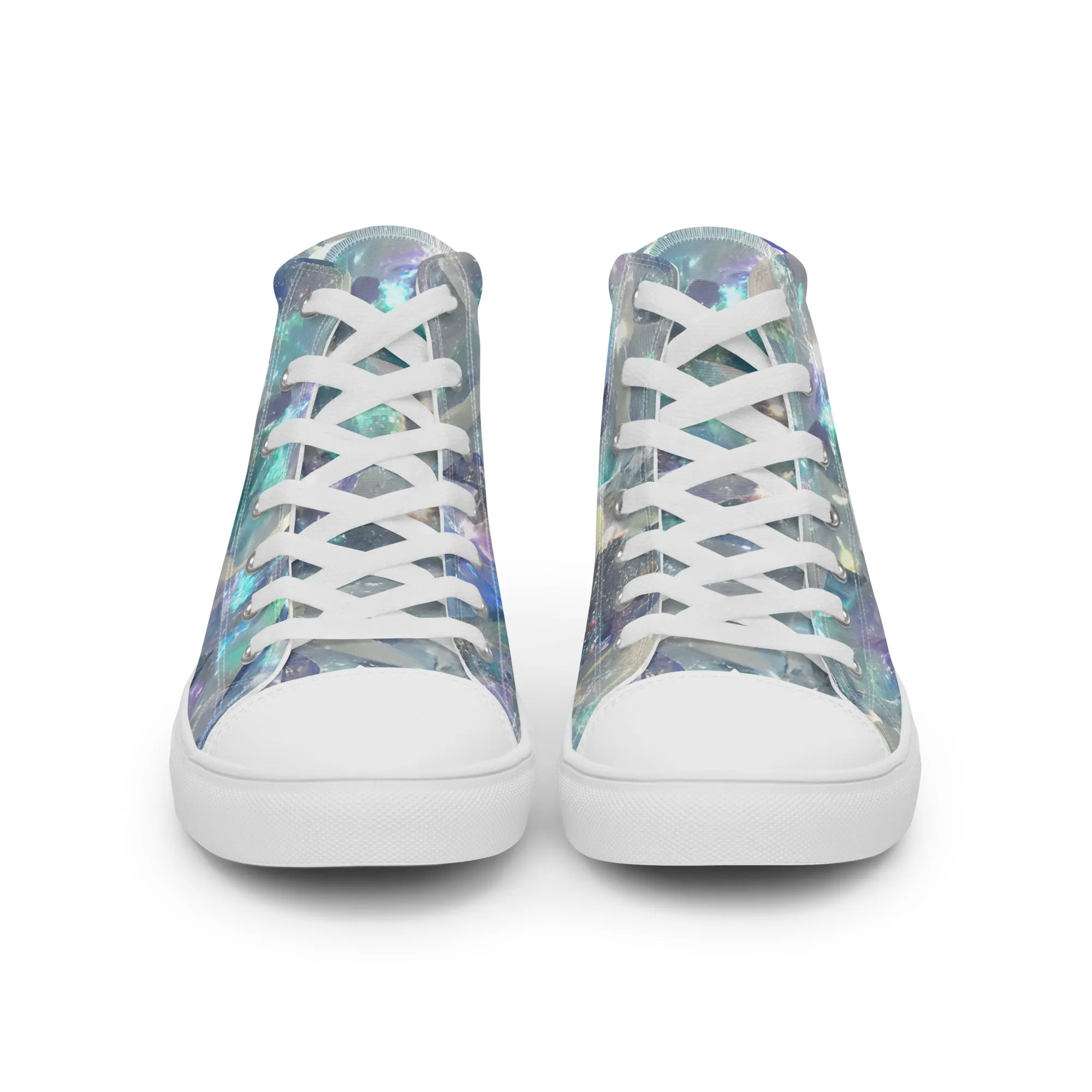 Women’s Crystal Print high top canvas shoes, Women's High Top Sneakers