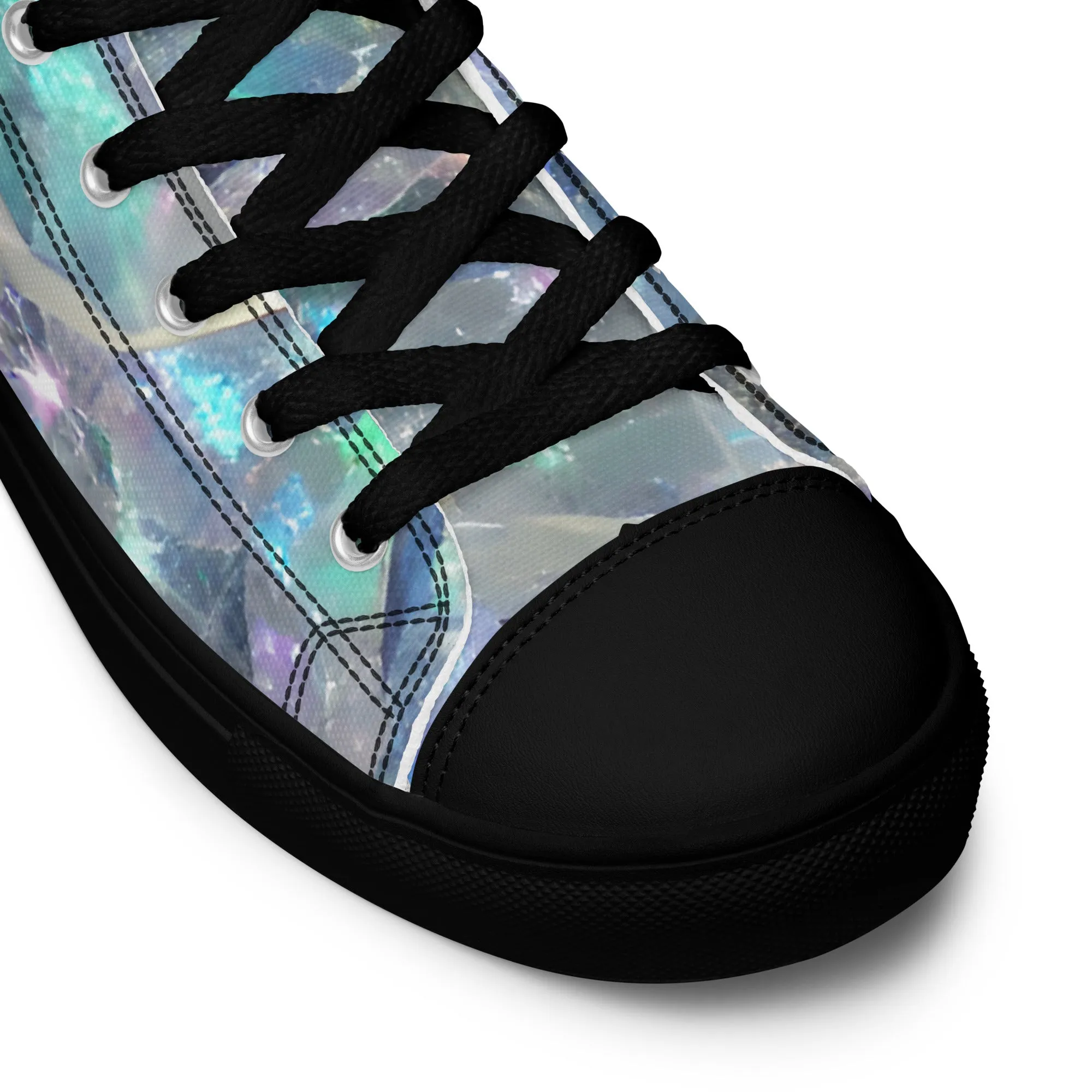 Women’s Crystal Print high top canvas shoes, Women's High Top Sneakers