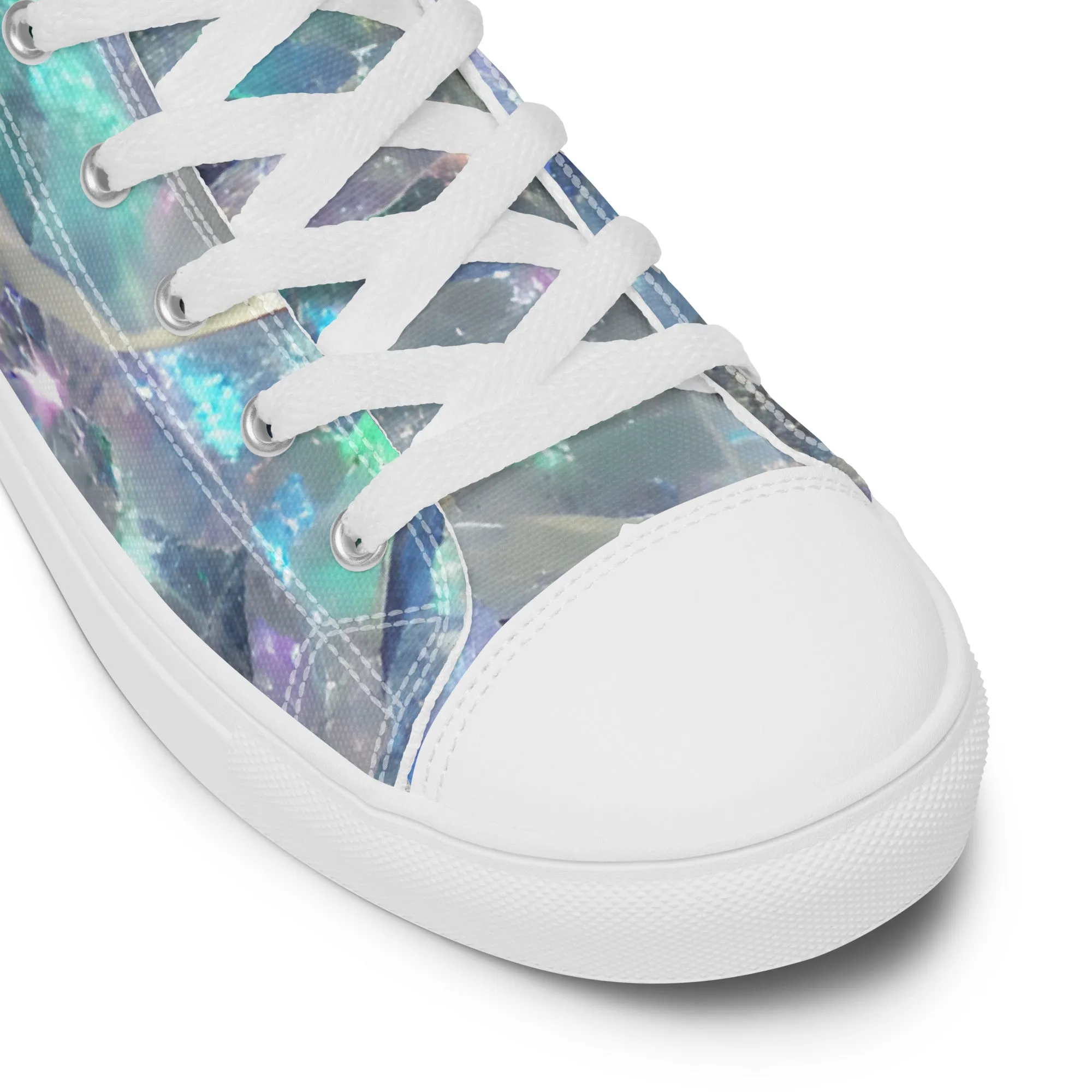 Women’s Crystal Print high top canvas shoes, Women's High Top Sneakers