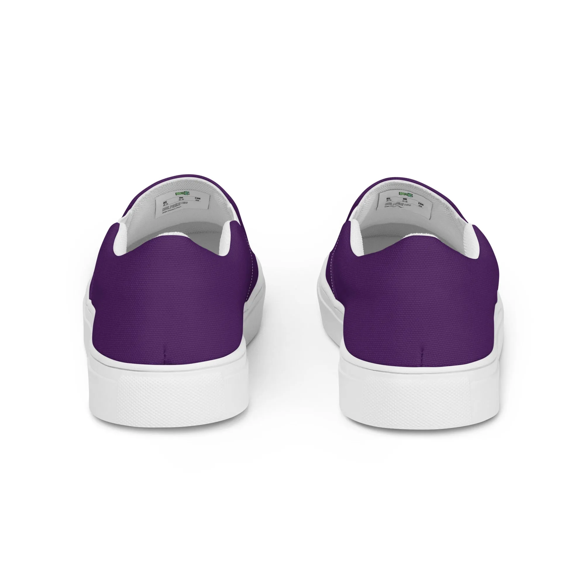 Women’s Deep Purple slip-on canvas shoes, Royal Purple casual shoes
