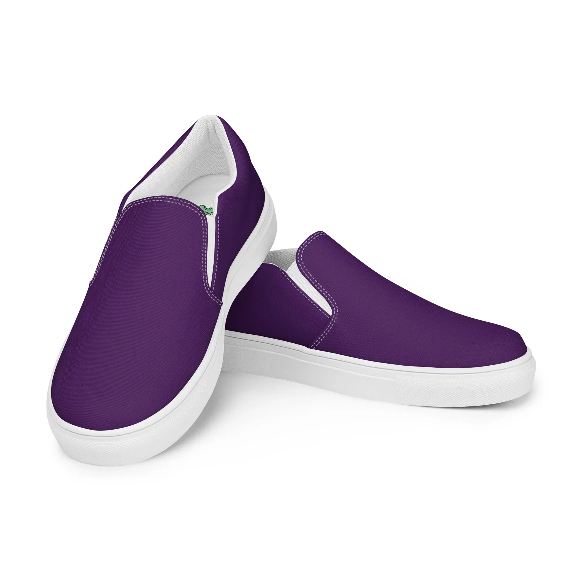 Women’s Deep Purple slip-on canvas shoes, Royal Purple casual shoes