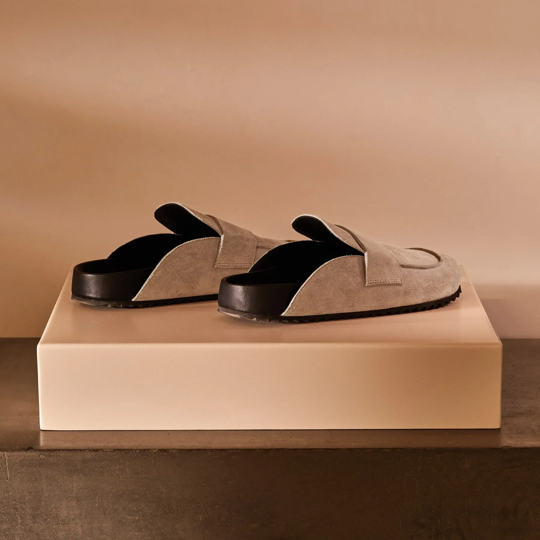 Women's Suede Slip On Loafer - Plaster